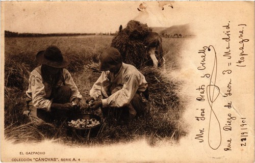 Cpa espagne gazpacho - espagne,