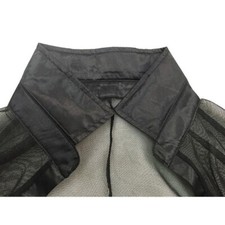 Noir/Violet Chemisier Haut Chemise Femme Décontracté Transparent Manches Longues