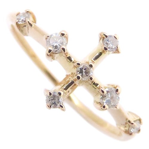 Bague croix rose 18 - croix, en