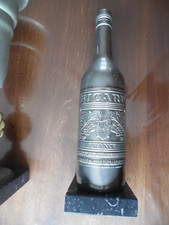 VINTAGE trophée Bouteille métal PASTIS RICARD socle marbre