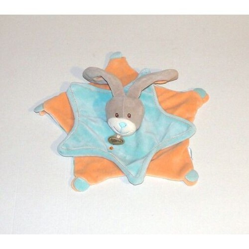 Doudou plat lapin - doudou, bleu