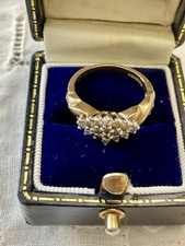 ART DÉCO 20 DIAMANTS  0.33 Carats, 9 Ct OR , POINÇON DIA , BELLE ANCIENNE BAGUE