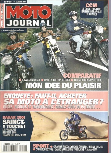 Moto journal 1454 kawa w650 - moto,
