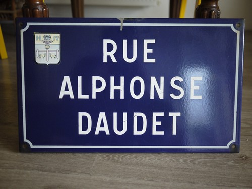 Ancienne plaque rue - ancienne, de