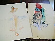 3 DESSINS ORIGINAUX COULEURS