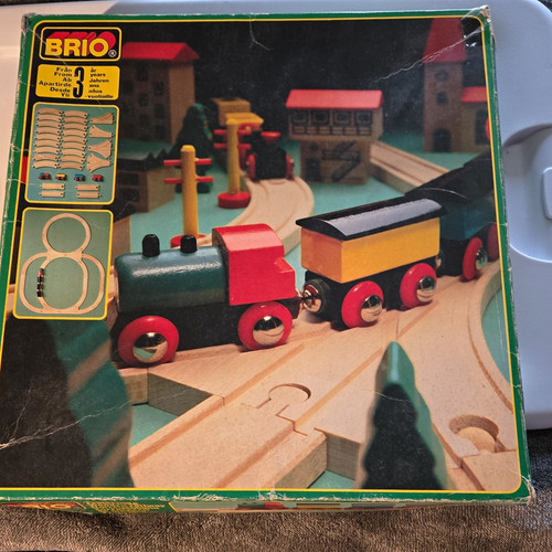 Brio wooden railway train set - railway,