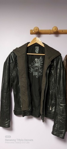 Blouson cuir noir homme - blouson, en