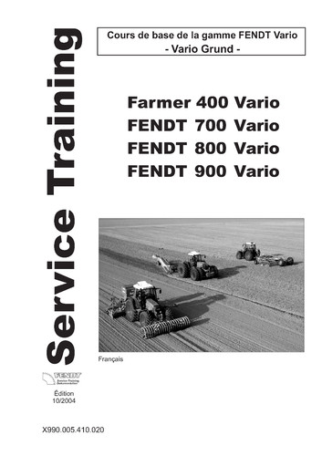 Fendt 400 700 800 - 900, vario
