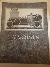PUBLICITE ANCIENNE AUTOMOBILE LA VOISIN 1922