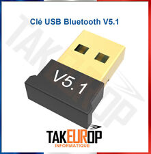 Clé USB Bluetooth V5.1 mini adaptateur Dongle Sans Fil pour PC Windows