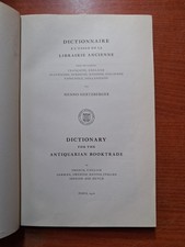 Dictionnaire à l usage de la librairie ancienne en huit langues à usage libraire