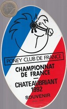 C44equi. Autocollant. Chevaux. PONEY CLUB de FRANCE. Championnat de rance 1992