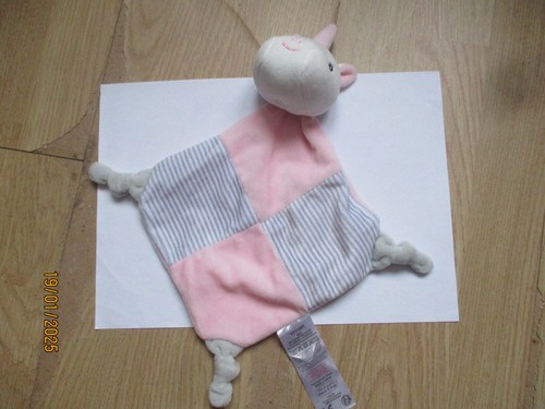 Doudou plat carré licorne - plat, tom