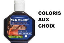 TEINTURE CUIR RENOVE REPIGMENTATION DE TEINTE JUVACUIR SAPHIR COLORIS AU CHOIX
