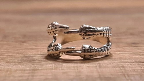 Bague griffes aigle - , acier