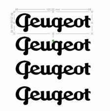  4X STICKERS PEUGEOT ANCIEN  25X100MM CHACUN 