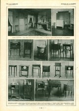 Document ancien meubles divers table de chevet chiffonnier issu de magazine 1924