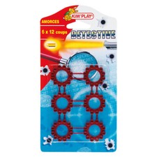 6 recharges d'amorces de 12 coups, Kim Play, neuf et emballé