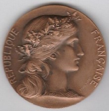 MÉDAILLE EN BRONZE SIGNÉE