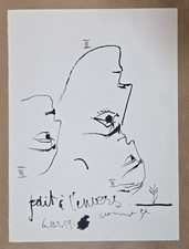 Lithographie noir et blanc d'après Pablo PICASSO : Toros y Toreros. Tauromachie