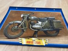 DKW RT 175 VS 1956 fiche carte moto passion collection Atlas