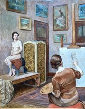 tableau Ancien. Huile Sur