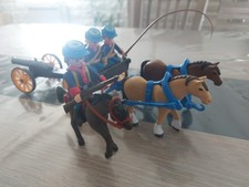 Playmobil Chariot Avec Canon Et 1 Cavalier Nordistes