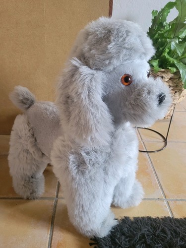 Ancienne peluche chien caniche - ancienne,
