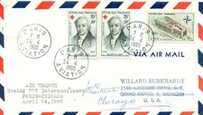 France 1960 FFC First Flight Cover Air France Paris -Chicago  Boeing 707
