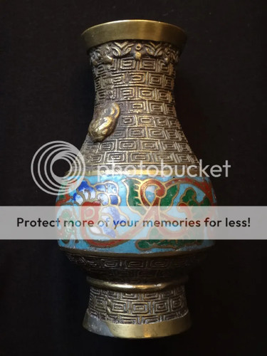 Ancien vase bronze - , doré