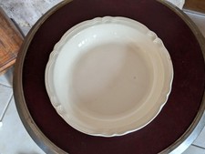 Sarreguemines Plat Rond Creux Blanc, Ivoire
