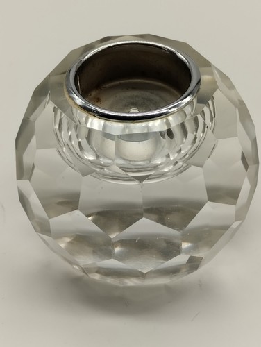 Bougeoir cristal facettes - cristal,