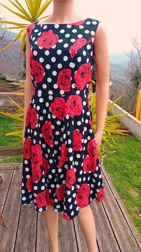 Robe rockabilly noir - robe, pois