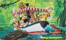 TC JAPON  DISNEY TOKYO DISNEYLAND  BATEAU HIPPO CROCODILE SHIP JAPAN phonecard