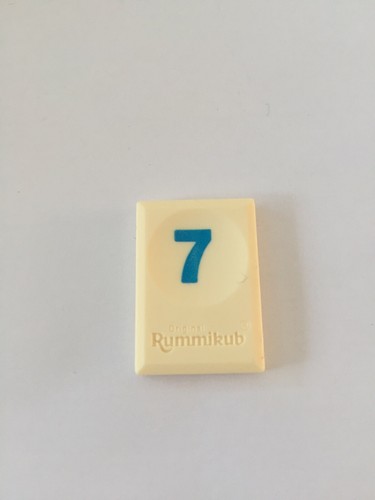 Tuile chiffre sept bleu - chiffre, 7
