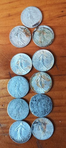 Lot piéces 50 centimes - 11,