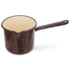 Marmite émaillée marron