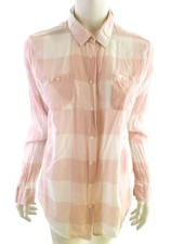 ⭐ MAISON SCOTCH Blouse Chemise Boutonnée pour Femmes Carreaux Boutons Rose ⭐