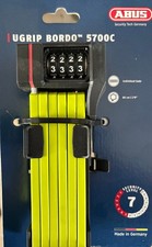 Antivol pliable à code Bordo ABUS 5700C/80 cm  Jaune + support SH ( poids 1 KG )