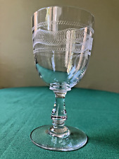 1 verre à eau en cristal à frise géométrique Meisenthal (?)