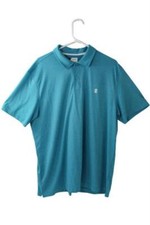 IZOD Homme Grand Bleu Rayé Golf Polo Col Manches Courtes Logo