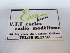  AUTOCOLLANT / STICKER Vintage - ESPACE LOISIRS / VTT CYCLES / RADIO MODELISME 