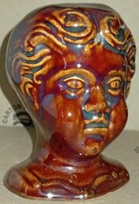 ANCIENNE TIRELIRE à CASSER en forme de buste BACCHUS céramique
