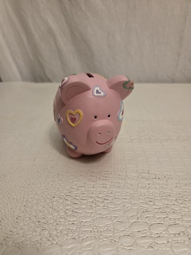 Tirelire cochon rose - cochon, coeur