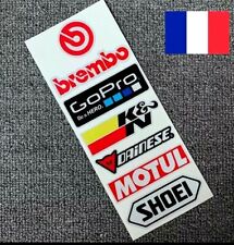 Autocollant STICKERS SPONSORS HOLOGRAPHIQUE LASER MOTO  CASQUE REFre
