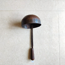 19c Antique Artisanal Repasser Louche Manche en Bois Ustensiles de Cuisine