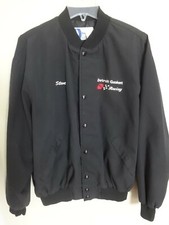 Vintage Detroit Gasket Racing Pit Crew Snap Front Work Jacket Men XL