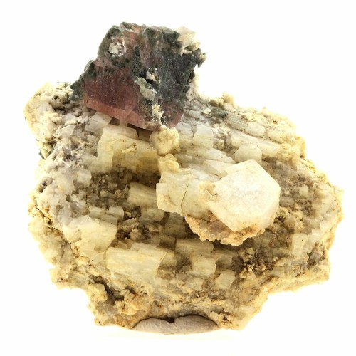 Fluorite rose adulaire - fluorite, +