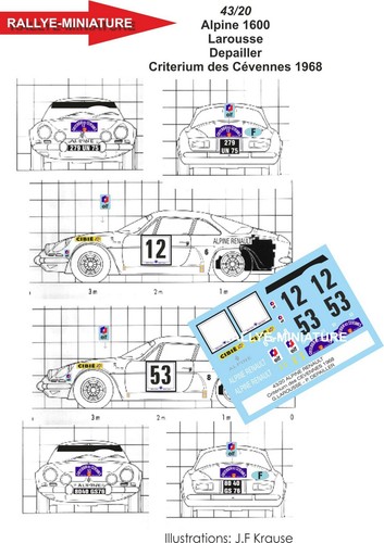 Decals ref 4320 alpine - 1/24,