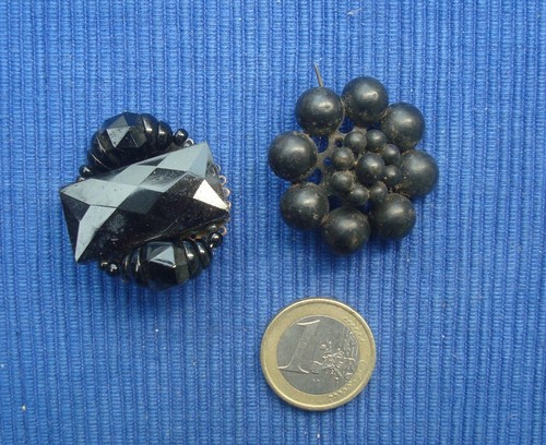 B25 broche deuil jais - 2,
